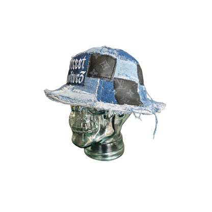 “LVXSC” DENIM BUCKET HAT