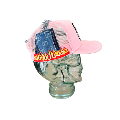 S.C x GG limited edition pink trucker hat