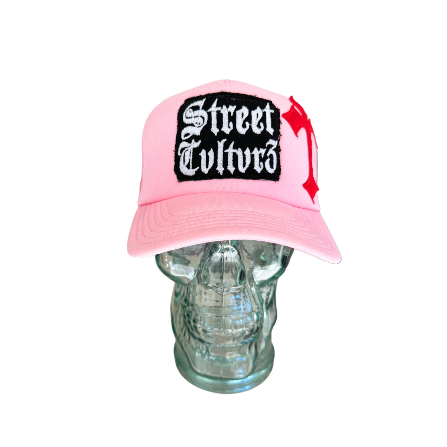 S.C x GG limited edition pink trucker hat