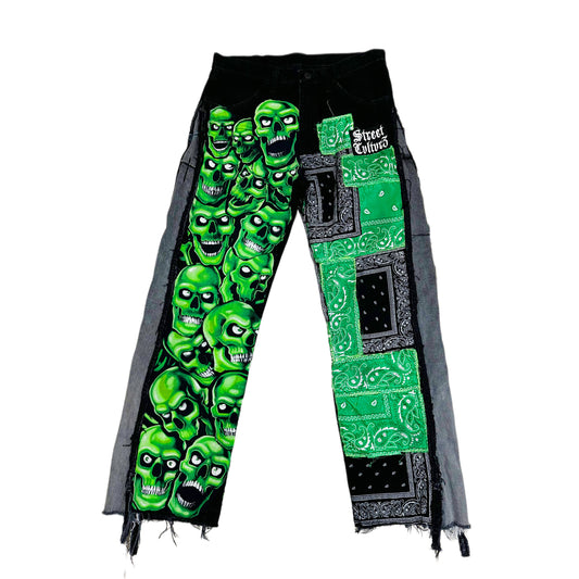 JEANS ACAMPANADOS “GREEN $KVLL 97”