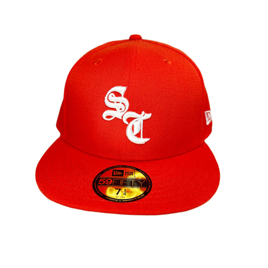 RED SNAPBACK HAT WITH “SC” LOGO