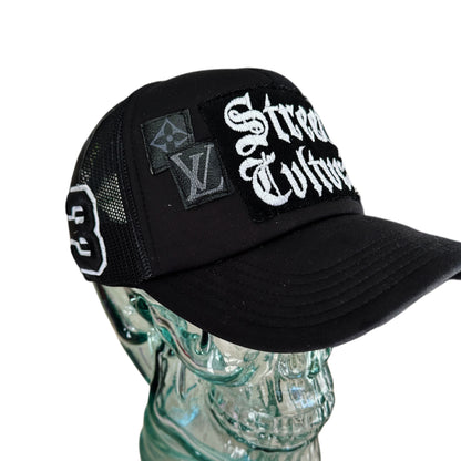 Limited edition S.C x Lv black trucker hat